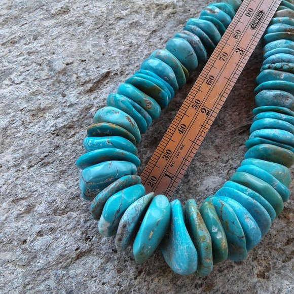 Sterling silver Genuine TURQUOISE necklace - Picture 4 of 8
